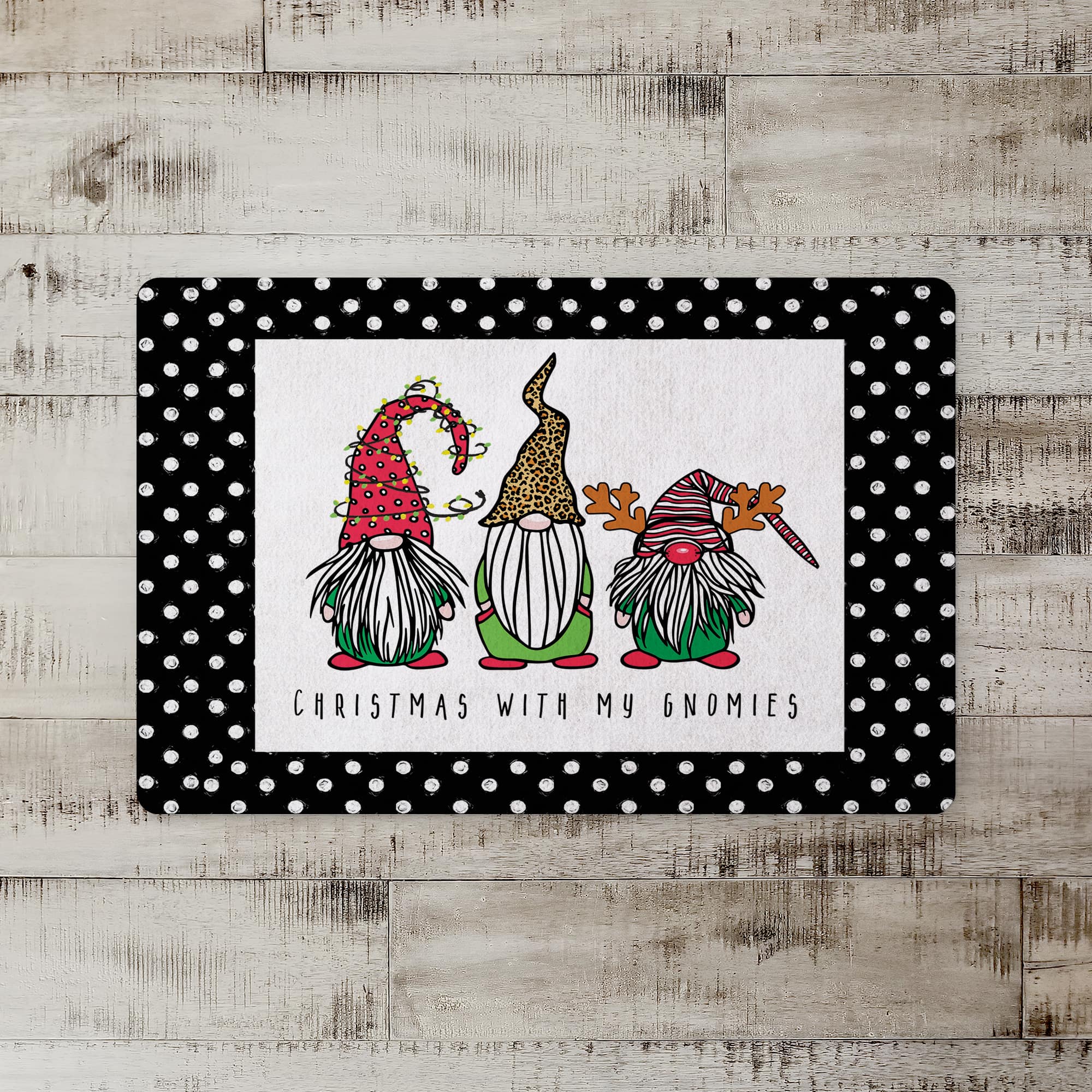 Christmas is Coming Gnomes Floor Mat
